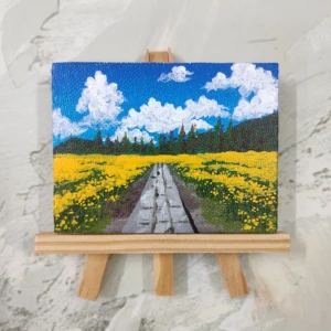 Yellow field painting